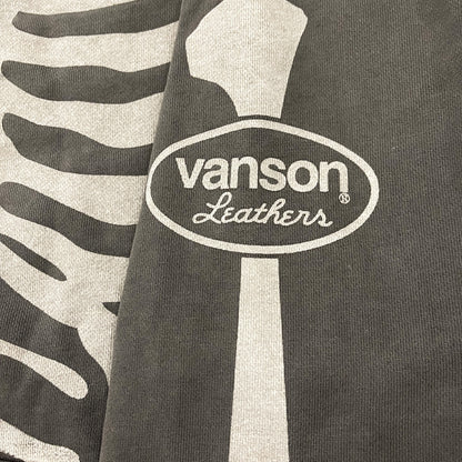 Vanson Leathers Distressed Skeleton Hoodie - XL | XL, Grey