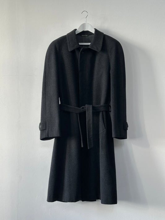 Italian Vintage Wool Cashmere Belted Coat - XL/XXL