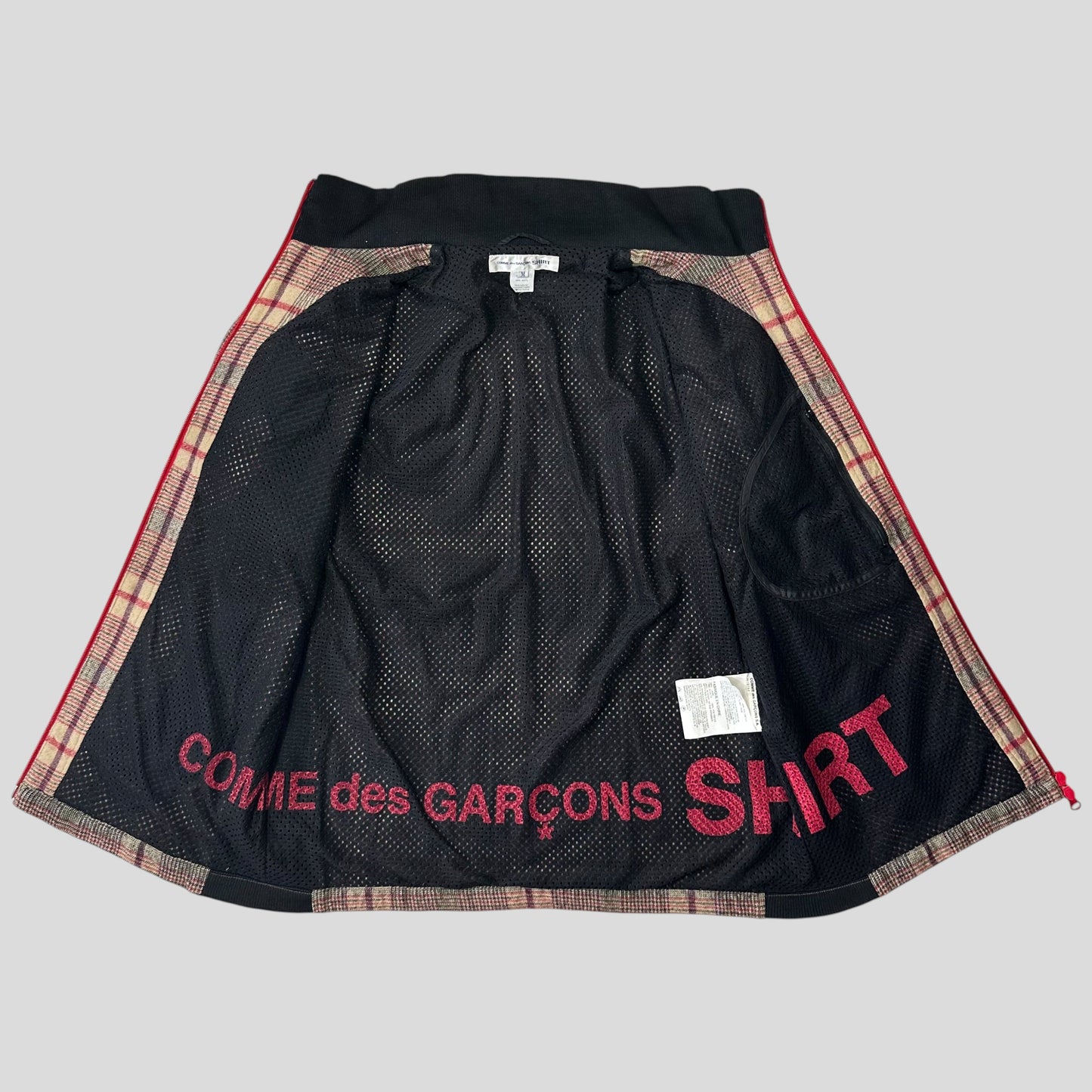 Comme Des Garçons SHIRT AW05 Technical Wool Plaid Jacket - M/L | Default Title, Red