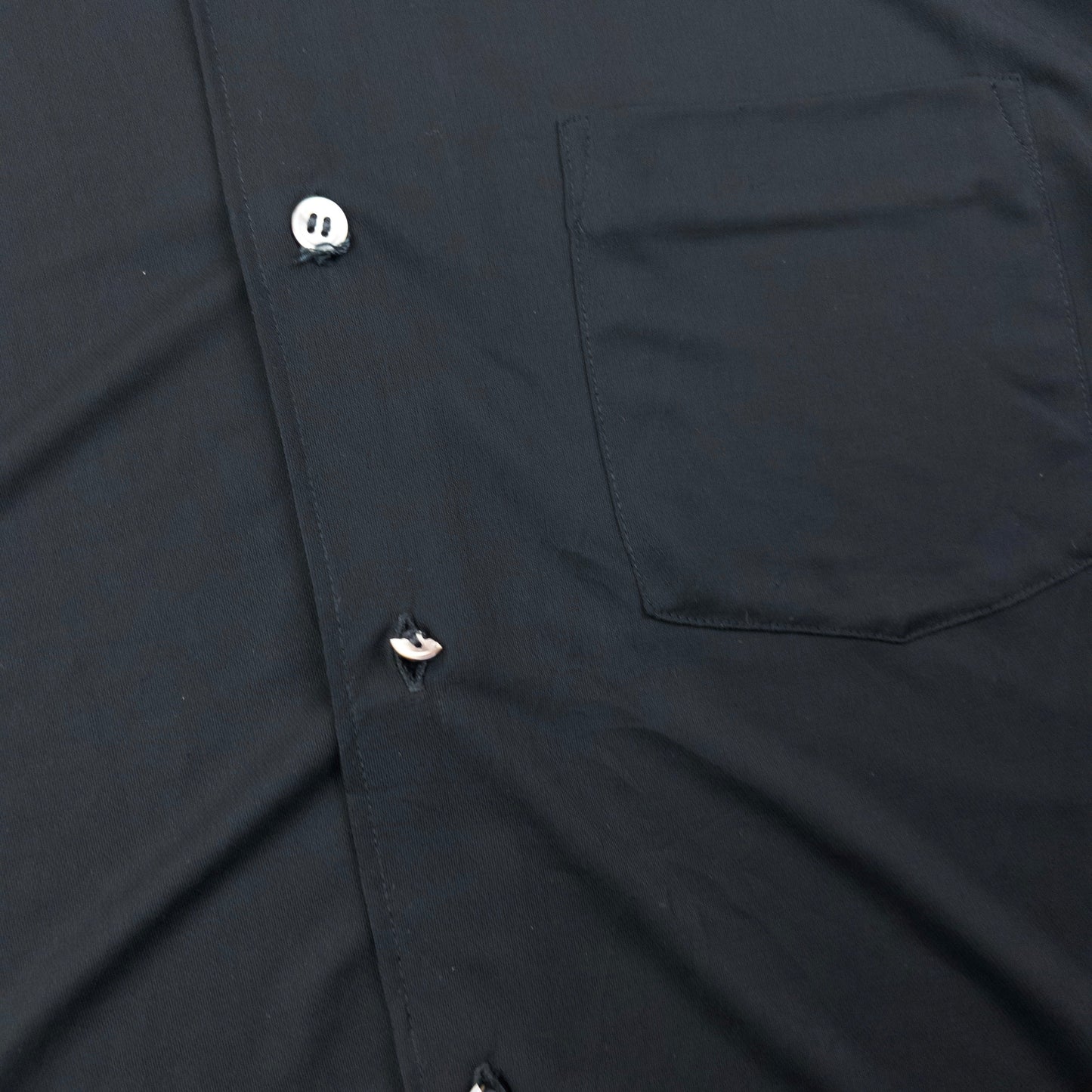 Vintage 90s Comme Des Garçons Sheer Long Sleeve Button Up Shirt Size S | Small, Black