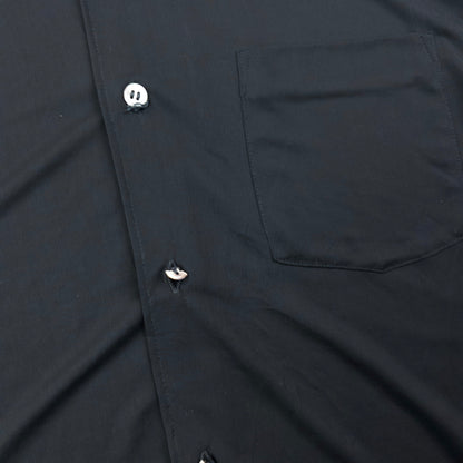 Vintage 90s Comme Des Garçons Sheer Long Sleeve Button Up Shirt Size S | Small, Black