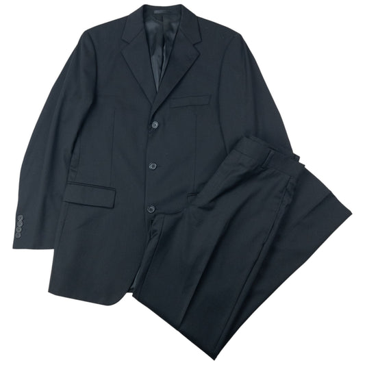 Vintage 90s YSL Yves Saint Laurent Wool Suit Set Size M | Medium, Black