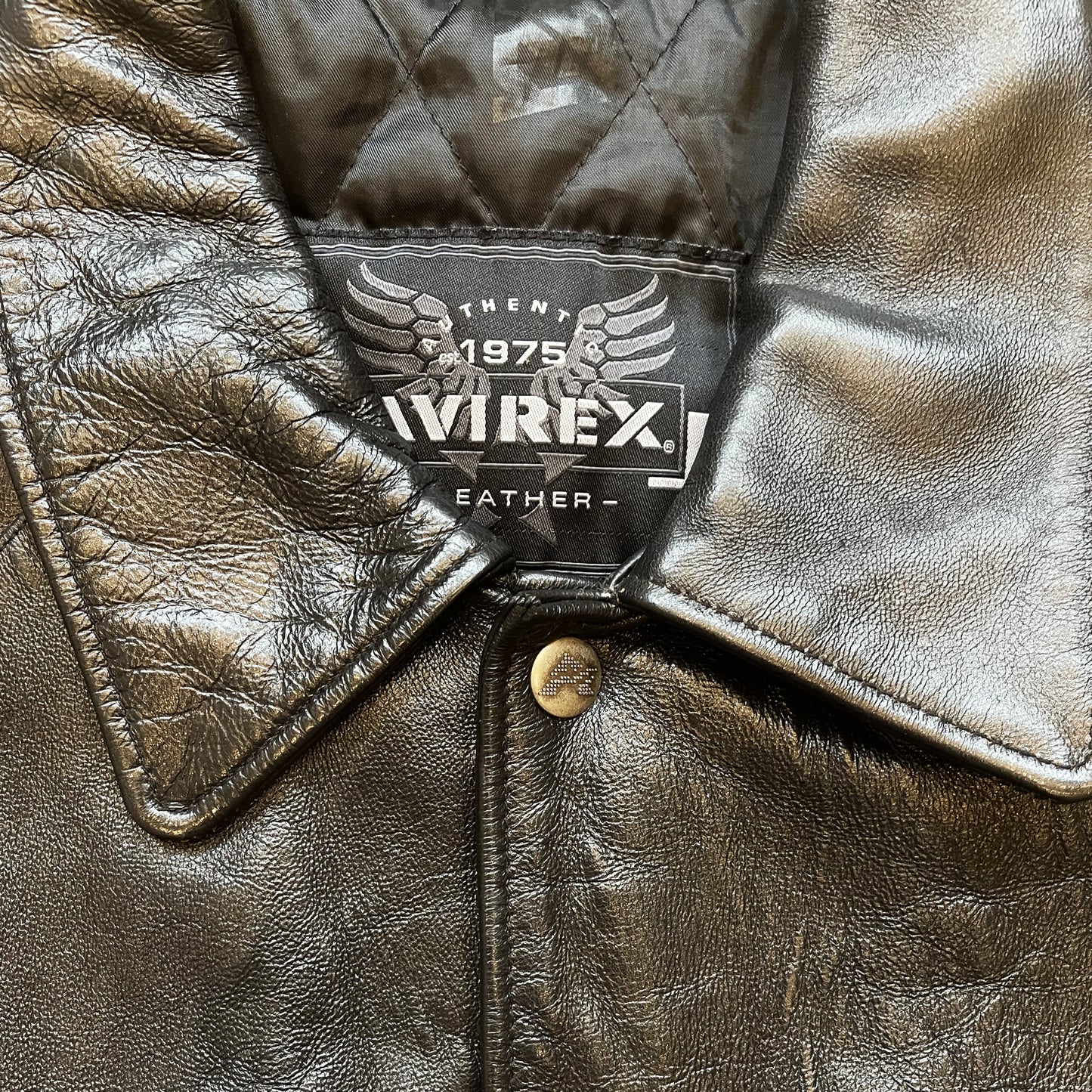 Avirex 'Hi-Rollers' Leather Varsity Jacket - XL