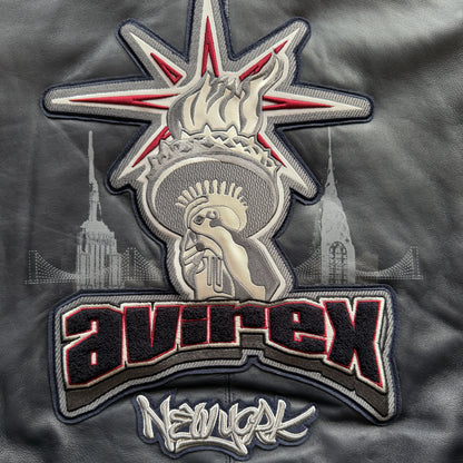 Avirex New York Leather Varsity Jacket - M