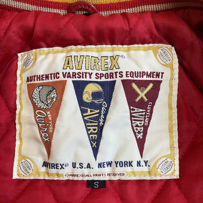 Avirex 'Sioux Football Team' Leather Varsity Jacket - S