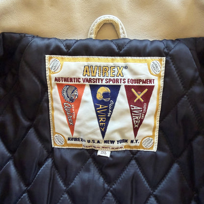 Avirex USA 'Icon' Leather Varsity Jacket - XL