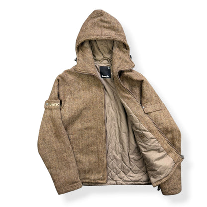 2000's Bench Herringbone Tweed Jacket (L) | Default Title, Brown