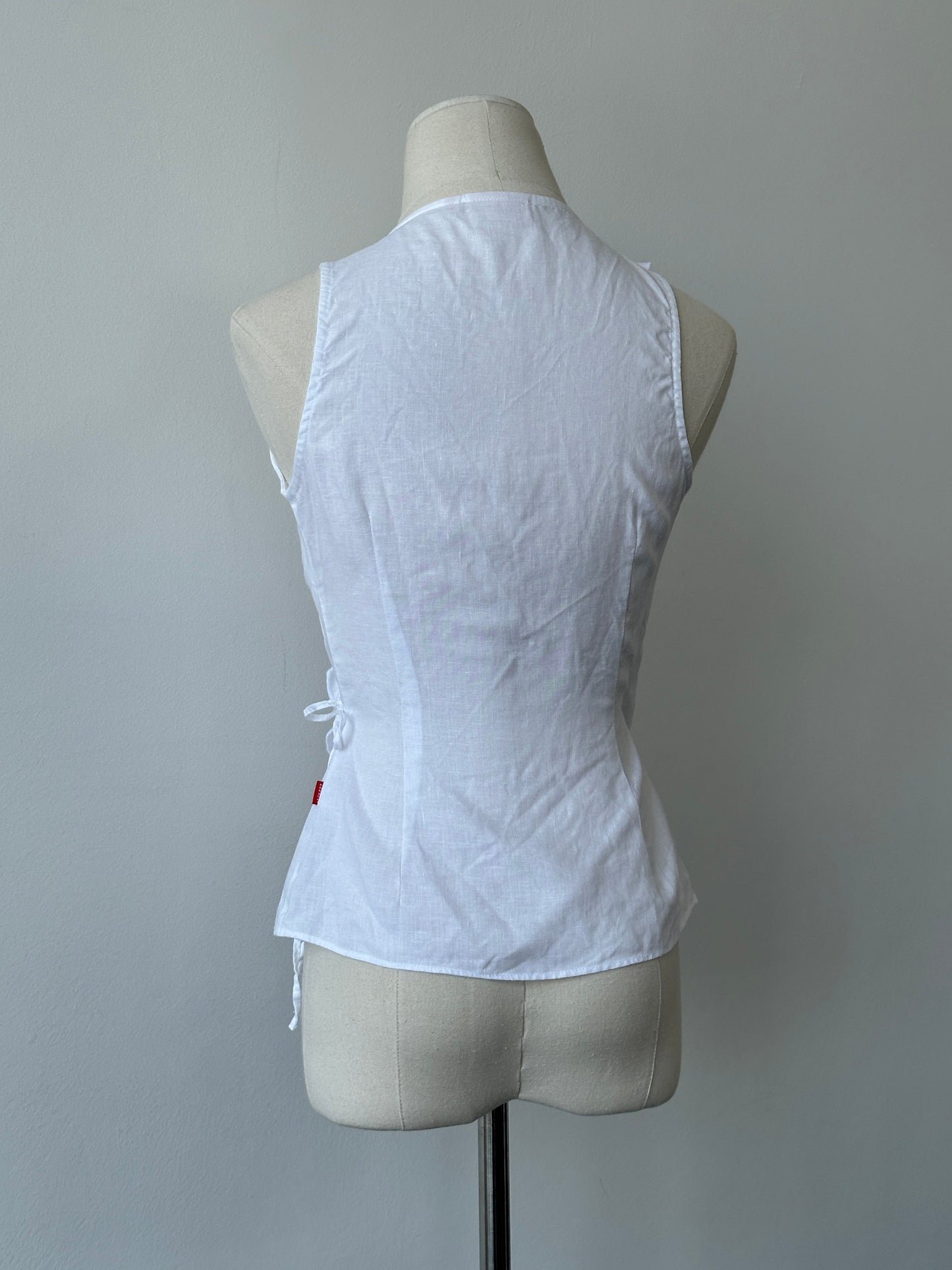 Vintage 2000s Pure Linen Wrap Top - xs