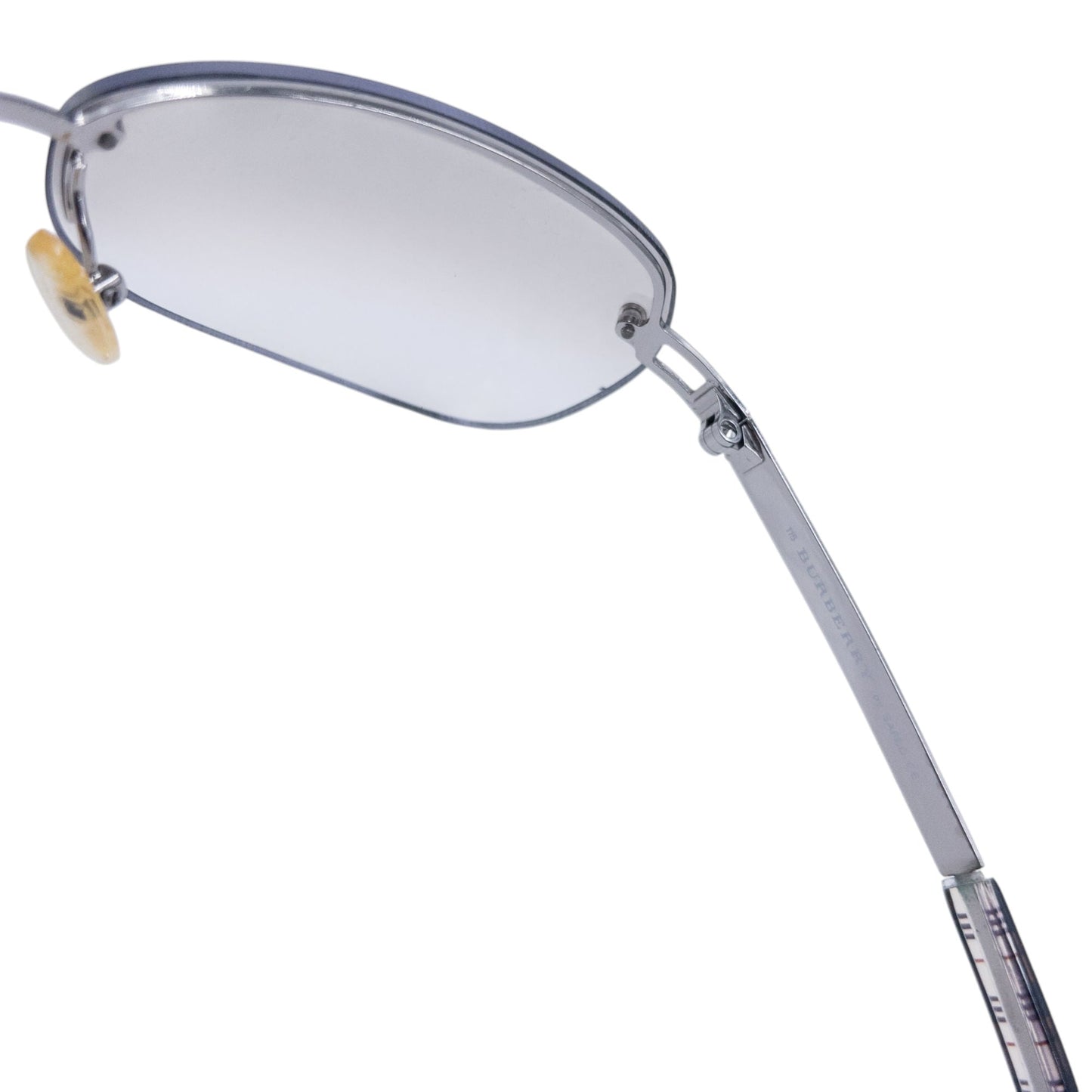 Vintage 2000s Burberry Nova Check Rimless Sunglasses | O/S, Grey