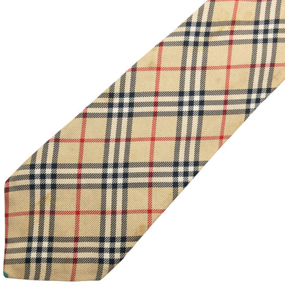 Vintage 2000s Burberry Nova Check Silk Tie | O/S, Beige