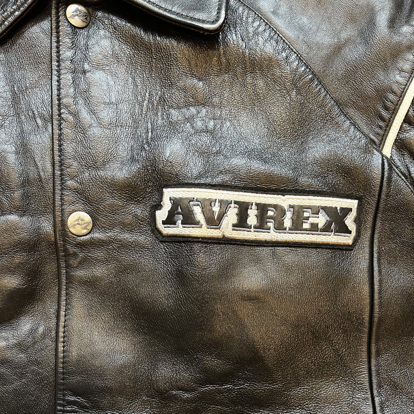 Avirex 'Hi-Rollers' Leather Varsity Jacket - XL