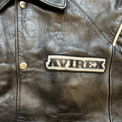 Avirex 'Hi-Rollers' Leather Varsity Jacket - XL