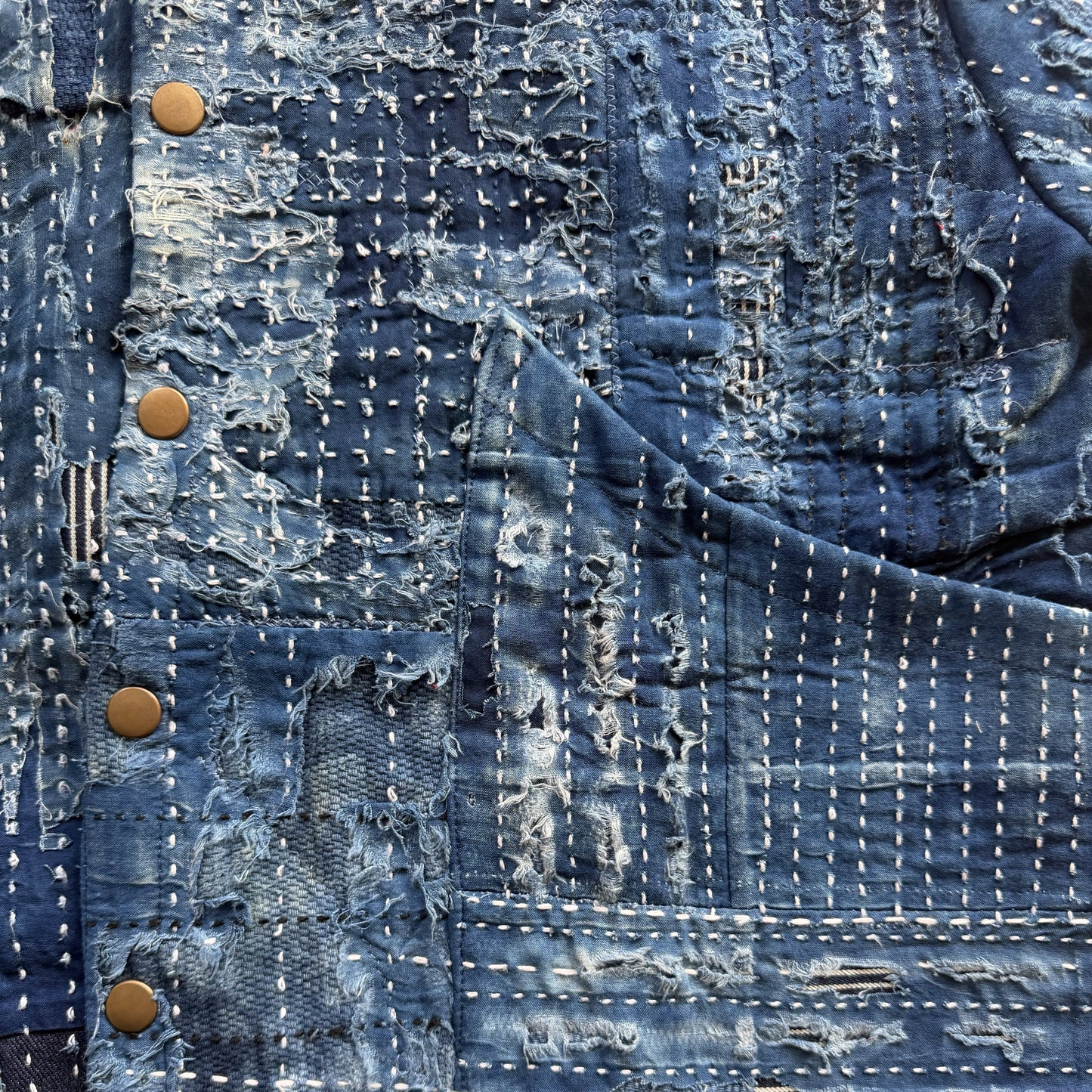 Japanese Boro Denim Work Chore Jacket - M | Medium, TBD