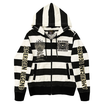 Vanson Leathers American Legend Striped Hoodie - S