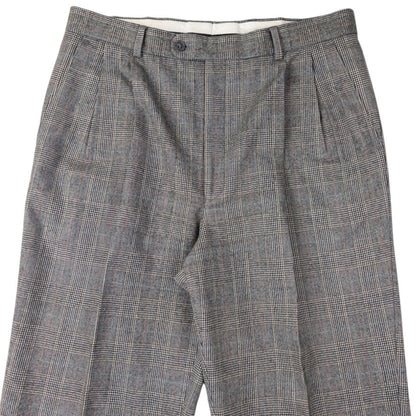 Vintage YSL Yves Saint Laurent Checkered Jacket & Trousers Suit Set Size XL