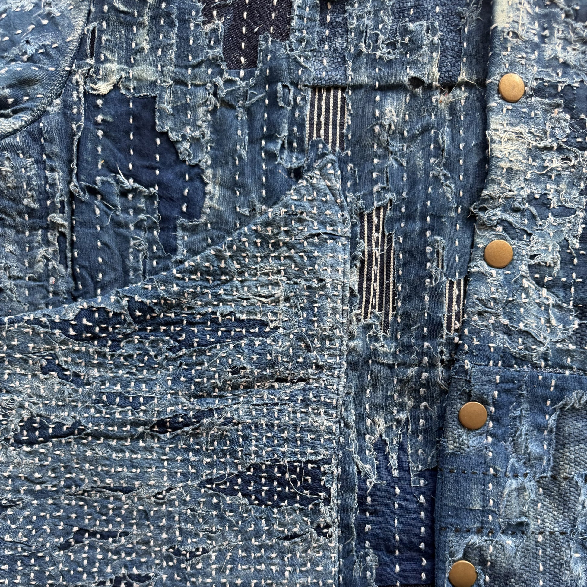 Japanese Boro Denim Work Chore Jacket - M | Medium, TBD