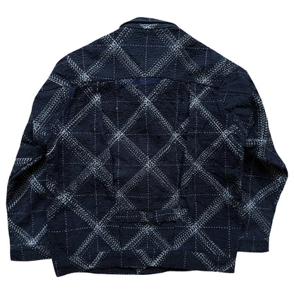 Boro Sashiko Distressed Denim Trucker Jacket - XL