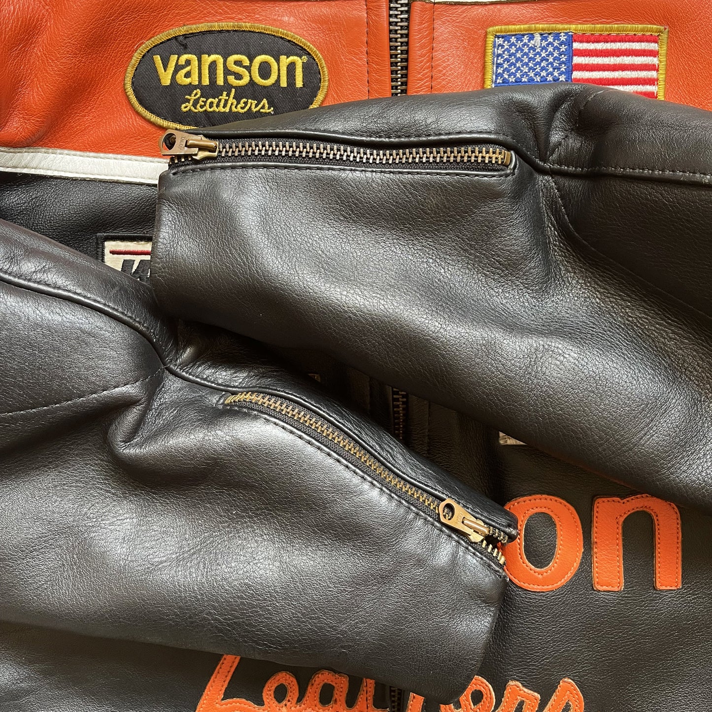 Vanson Leathers Motorcycle Racer Jacket - L
