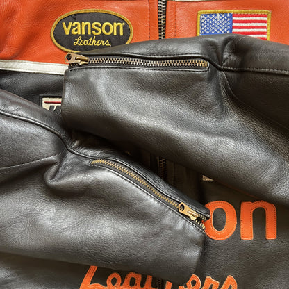 Vanson Leathers Motorcycle Racer Jacket - L