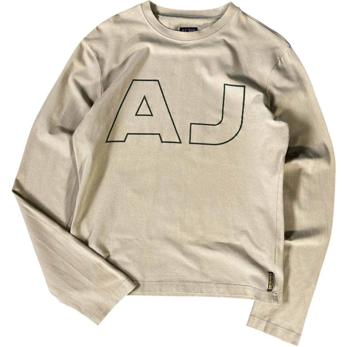 Armani Jeans 00’s Women’s Longsleeve Top Size 12/14 | 12/14, Beige