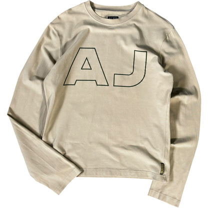 Armani Jeans 00’s Women’s Longsleeve Top Size 12/14 | 12/14, Beige