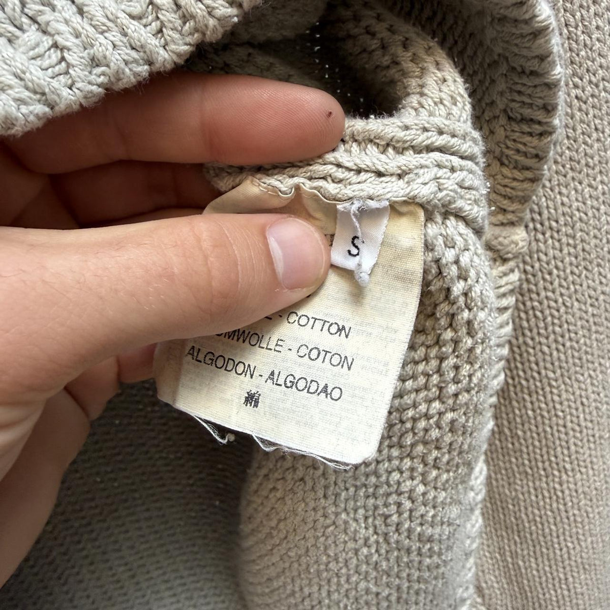 Early 00’s Stone Island Knit Jumper (S) | Small, Cream