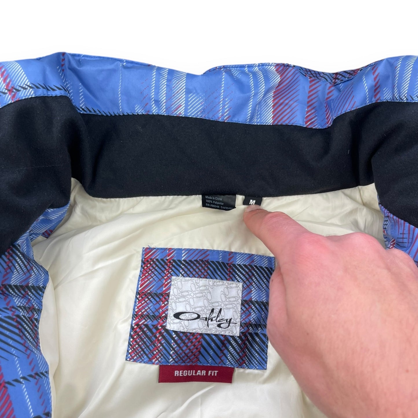 2007 Oakley Plaid Puffer Jacket (M) | Default Title, Multicoloured
