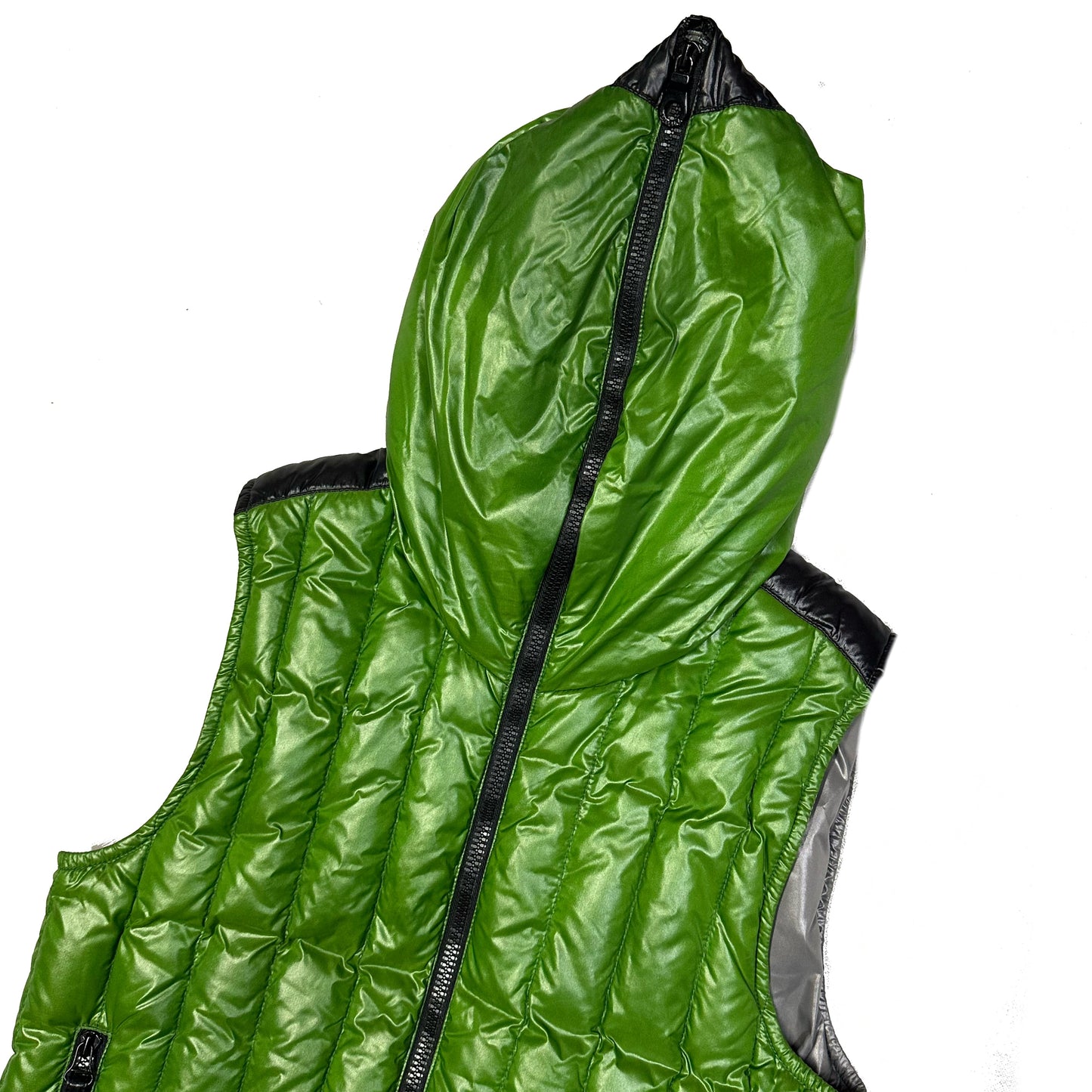 Duvetica Hooded Puffer Gilet In Green ( M )