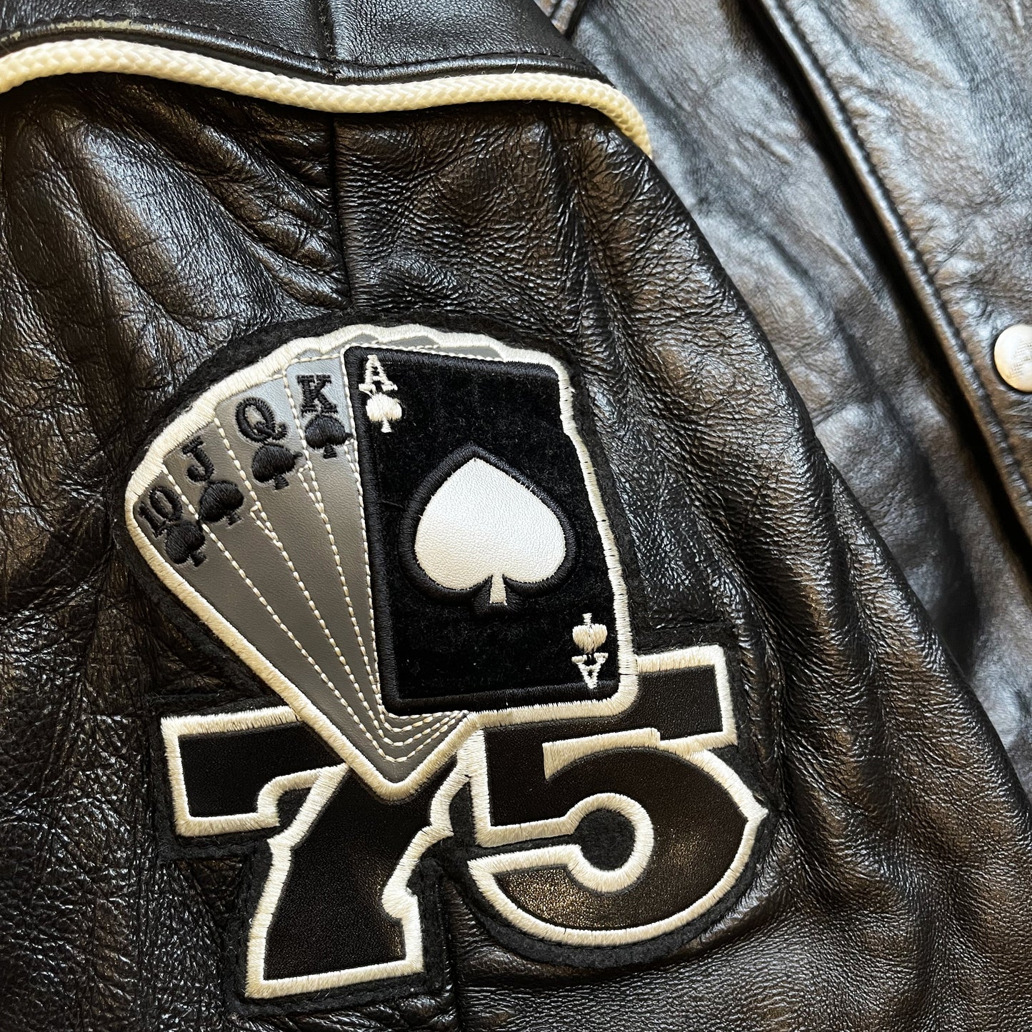 Avirex 'Hi-Rollers' Leather Varsity Jacket - XL