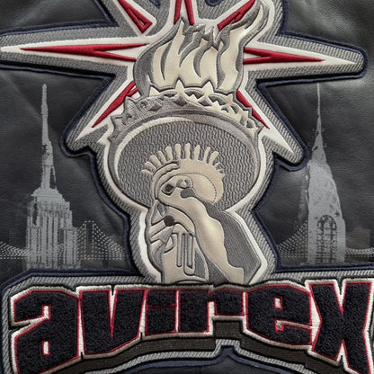 Avirex New York Leather Varsity Jacket - M