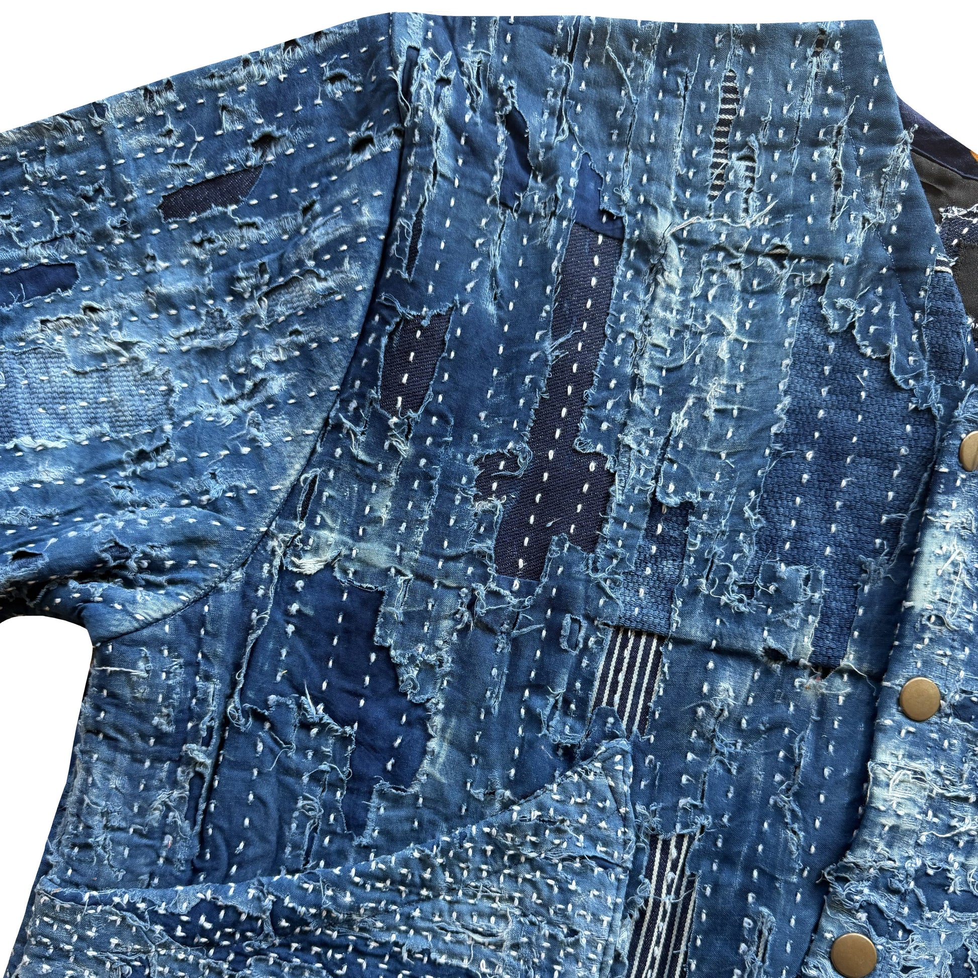 Japanese Boro Denim Work Chore Jacket - M | Medium, TBD