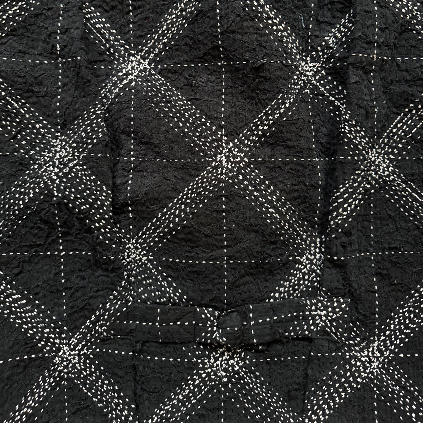 Boro Sashiko Distressed Denim Trucker Jacket - XL