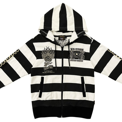 Vanson Leathers American Legend Striped Hoodie - S