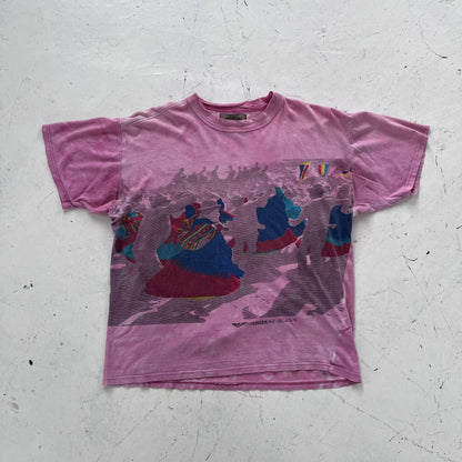 1980s thrashed armani jeans pink tee | Pink, Pink