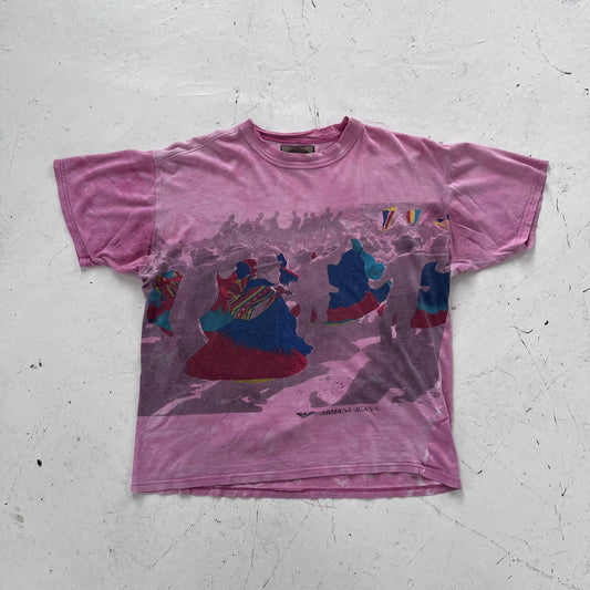 1980s thrashed armani jeans pink tee | Pink, Pink