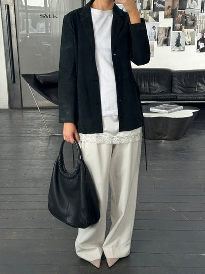 Vintage 1990s Suede Belted Jacket - S/M