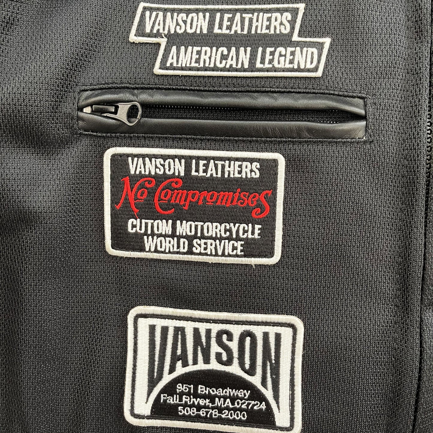 Vanson Leathers Motorcycle Mesh Racer Jacket - XL