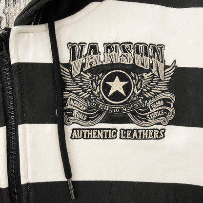 Vanson Leathers American Legend Striped Hoodie - S