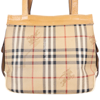 Vintage 80s Burberry Nova Check Leather Crossbody Bag