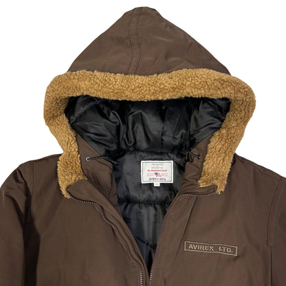 Avirex Fleece Lined Jacket In Brown ( L )