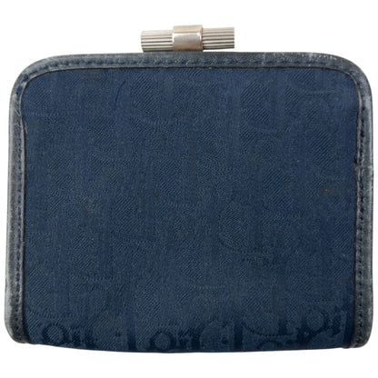 Vintage 80s Dior Monogram Coin Purse | O/S, Blue