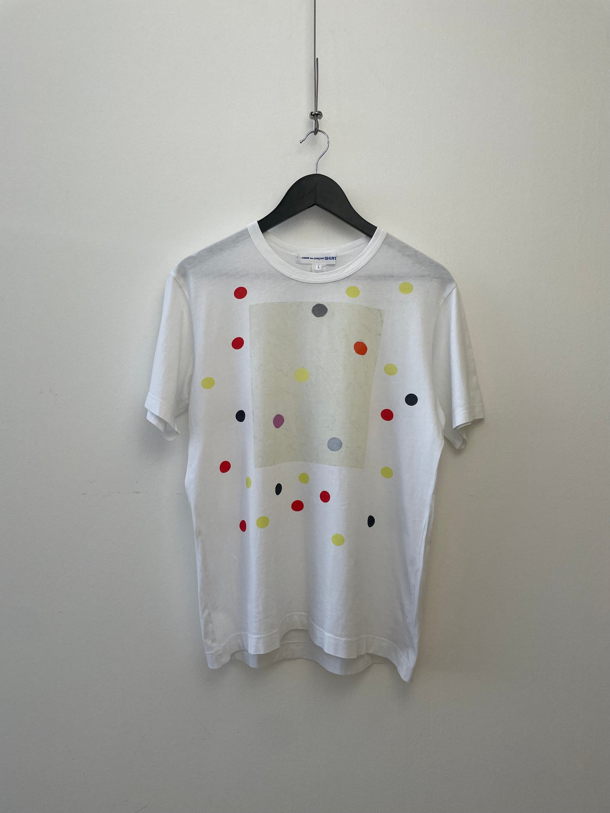 Comme Des Garçons SHIRT X Mary Heilmann Polka Dot Shirt | Medium, White with Multicolor Dots