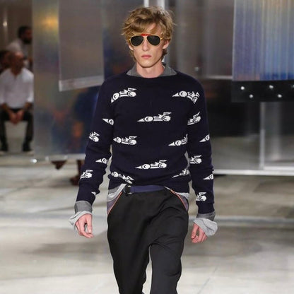 Prada Milano SS16 Runway Colourblock Technical Polyester  Trousers - IT48 | Default Title, Multicoloured