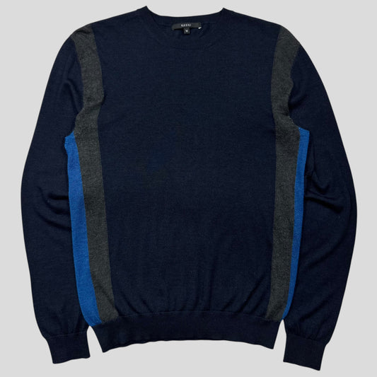 Gucci Superfine Silk & Cashmere Lightweight Panelled Knit - M | Default Title, Multicoloured