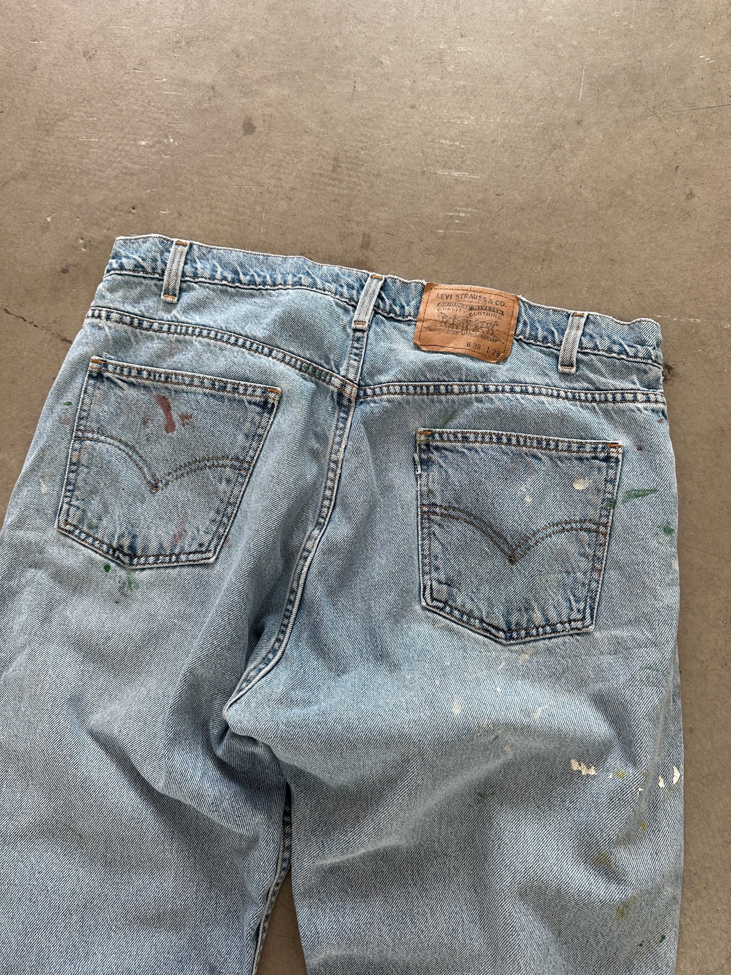 1997 Levi's 505 Painted Jeans - 38 x 29 | Default Title, Red