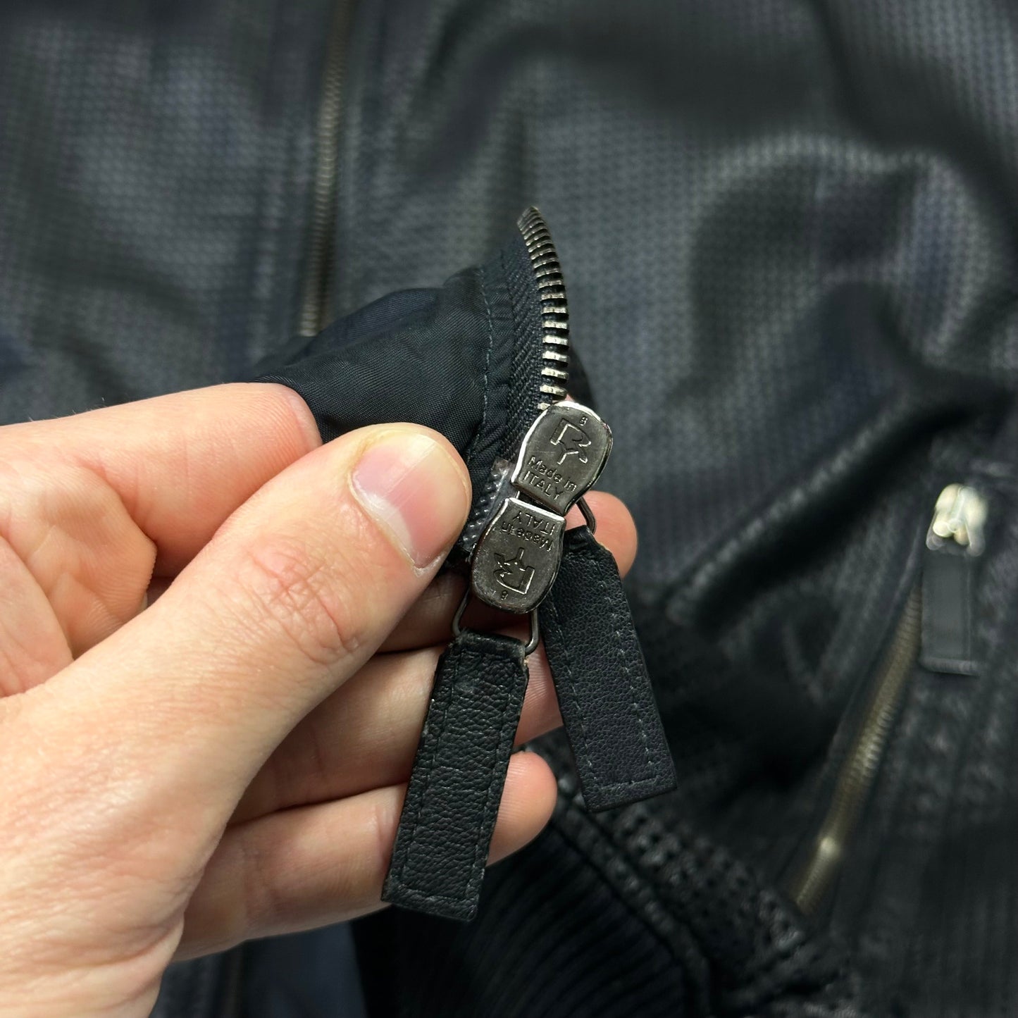 Emporio Armani 2009 Perforated Mesh Lambskin Leather Bomber - IT52 (M)