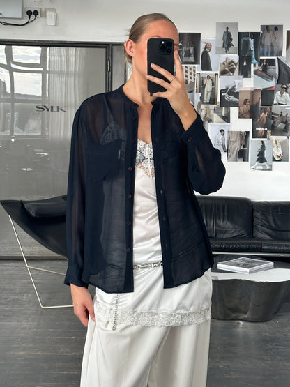 Armani Jeans 1990s Sheer Shirt - M