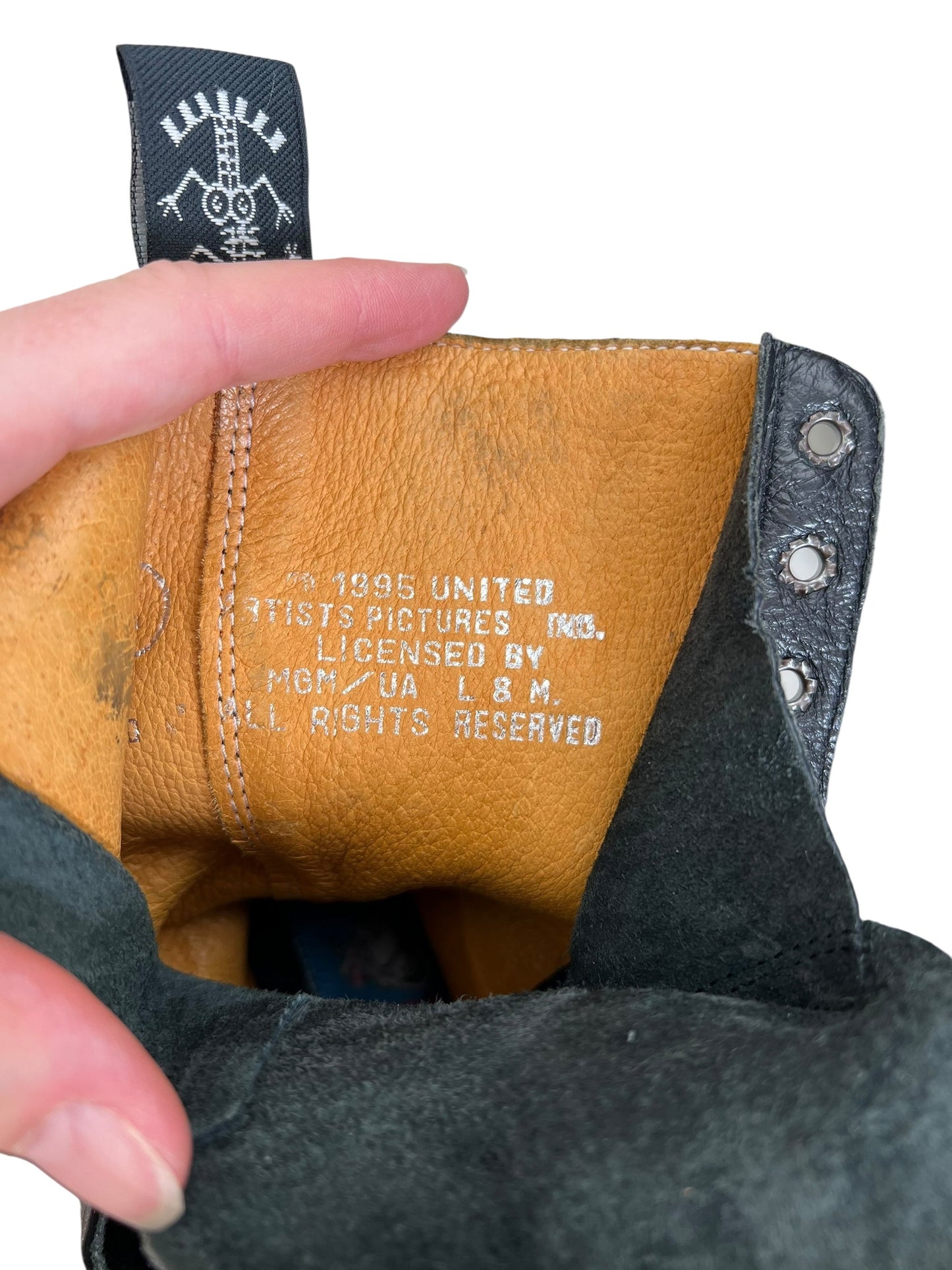 Tank Girl 1995 steel toe cap boots, film memorabilia | BLACK, Tan