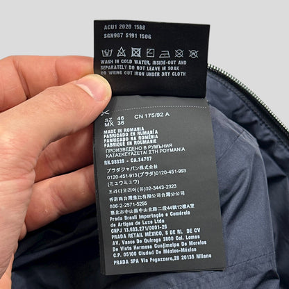 Prada 2020 Rubber Logo Taped Seam Windbreaker Jacket - M