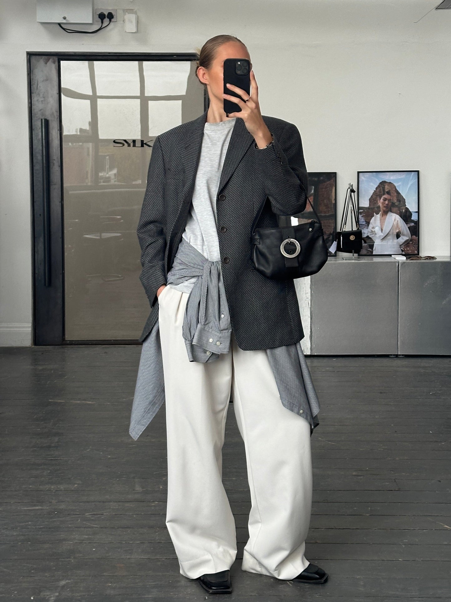 Armani Collezioni 1990s Pure Wool Woven Blazer - 38R/M